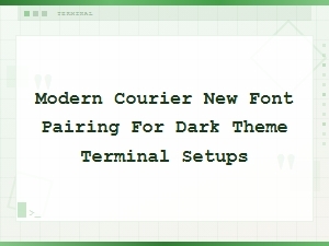 Modern Courier New Font Pairings for Dark Theme Terminals