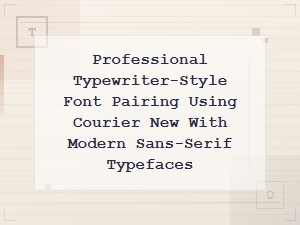 Courier New and Sans-Serif Font Pairing Guide for Professional Typography