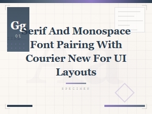 Serif and Monospace Font Pairing with Courier New for Ui Layouts